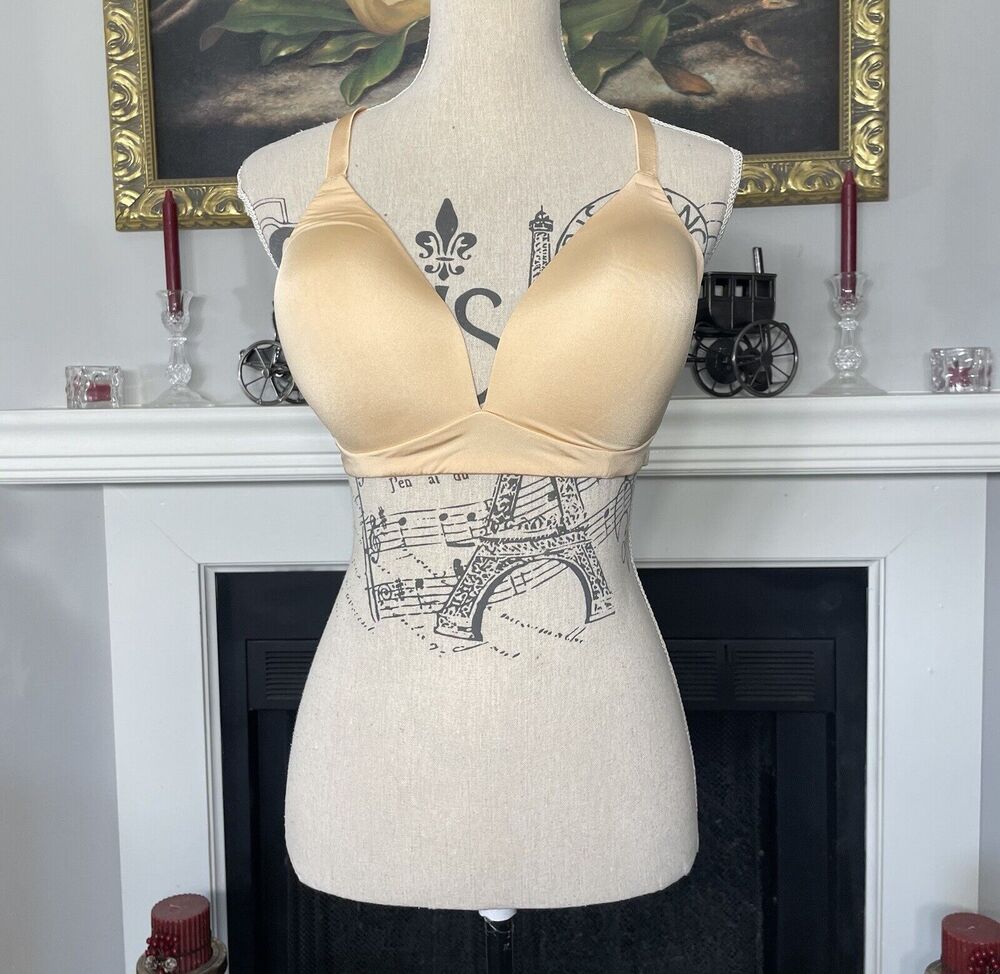 Serra Beige Nylon Wire Free T Shirt Bra Size 38 DD
